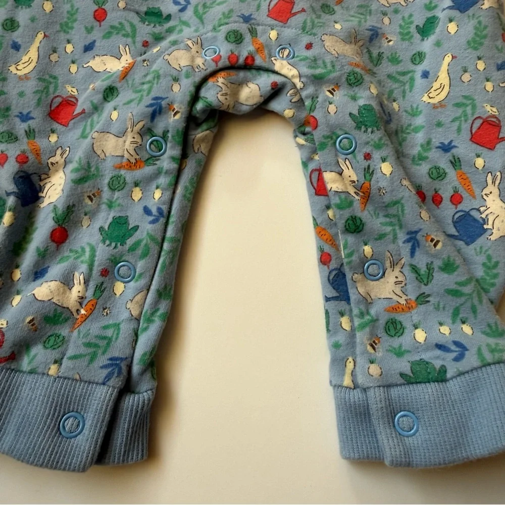 Mini Boden Garden Print Baby Overalls Dungarees Blue Green 6–9M - Picture 4 of 5